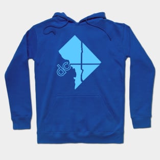 Washington DC Quads in Light Blue Hoodie